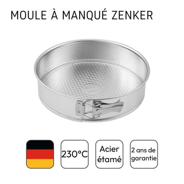 Moule à manqué - Zenker - 6801 - Tinnerat stål - 18,5 cm - Lätt avformning