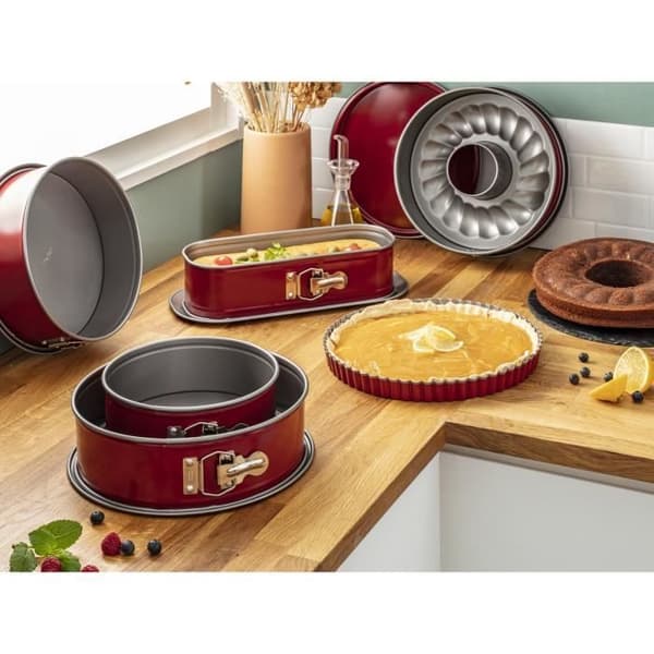 TEFAL Delibake springform i stål - Ø 17 cm - Röd och grå