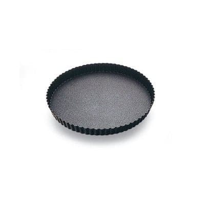 Pajform - GOBEL - Rund kanterad pajform - 22 cm - Non-stick metall - Fast botten