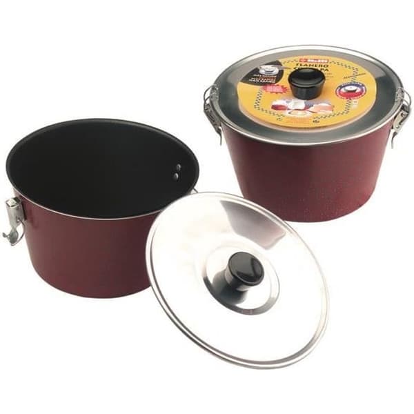 CHARLOTTEFORM 16 cm MED KLIPPSTÄLLD ALUMINIUMLOCK RÖTT SVART SPÄCKLIG UTVÄNDIG DISKMASKINSÄKER