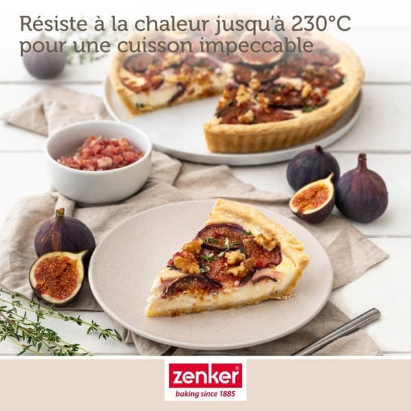 Quicheform - Zenker - 30 cm - Rostfritt stål - Non-stick - Svart