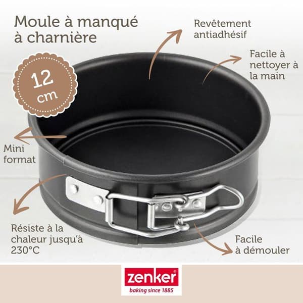 Springform - Zenker - Mini 12 cm - Rostfritt stål - Non-stick - För 1-2 personer
