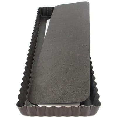 Tartform - GOBEL - Rektangulär 35cm x 11cm - Anti-klibbigt metall - Avtagbart botten - Slitstark