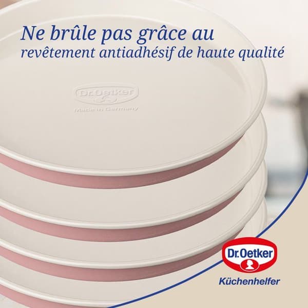 Tårtm önster - DR. OETKER - 4654 - Set av 4 - Stål - Diameter 17 cm - Rosa-kräm