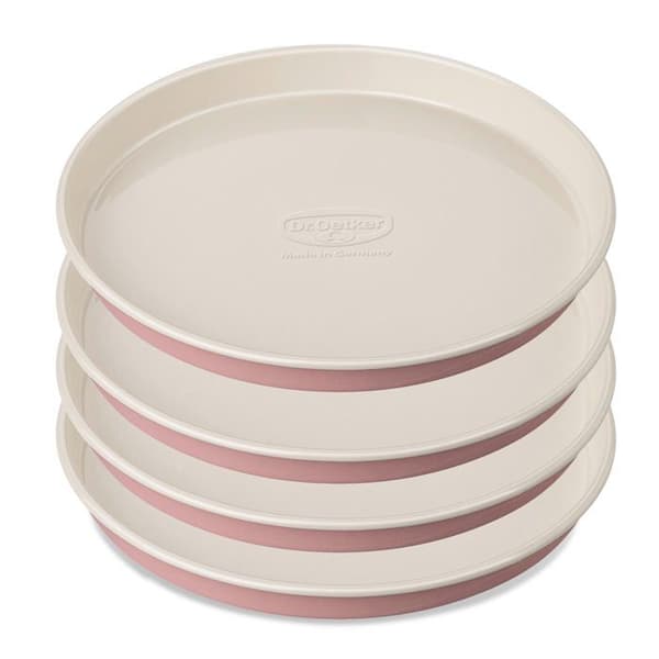 Tårtm önster - DR. OETKER - 4654 - Set av 4 - Stål - Diameter 17 cm - Rosa-kräm