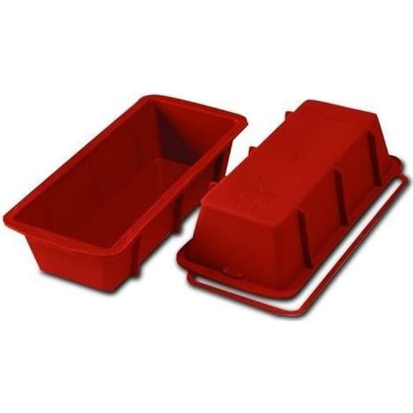 Silikonbakform - SILIKOMART - 26 x 10 x 7 cm - Kapacitet 1,55 L - Röd färg - Safe ring
