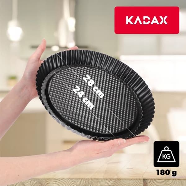 Tårtform - Kadax - Rund - Galvaniserat stål - Non-stick - 28 cm - Svart