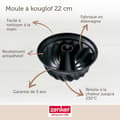 Miniatyrbild 3 av 6: Kouglofform - ZENKER - 6526 - Ø22 cm - Rostfritt stål - Svart metallisk