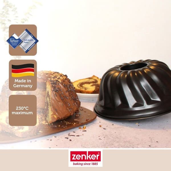 Kouglofform - ZENKER - 6526 - Ø22 cm - Rostfritt stål - Svart metallisk