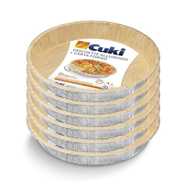 Muffinsform - Cuki bakform - 315192 - 2 i 1 skålar i aluminium, kopplade med naturligt bakpapper, TCA 10 g