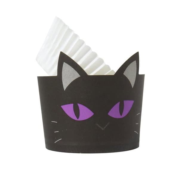 Pme - HW24BCL038 - Halloween Styva muffinsformar med formar - Svart Katt (Set om 12)