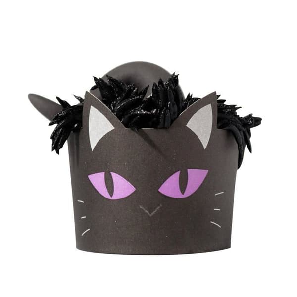 Pme - HW24BCL038 - Halloween Styva muffinsformar med formar - Svart Katt (Set om 12)