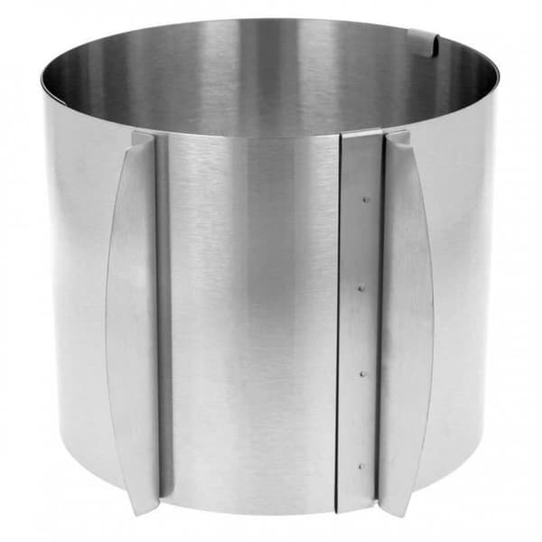 Tårtform - Inox - Justerbar - Diameter 16-30 cm - Höjd 14,5 cm - Satinfinish