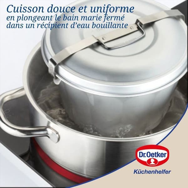 Bain Marie kokform - Dr. Oetker - 2531 - Råaluminium - 19 cm - 2,5 l