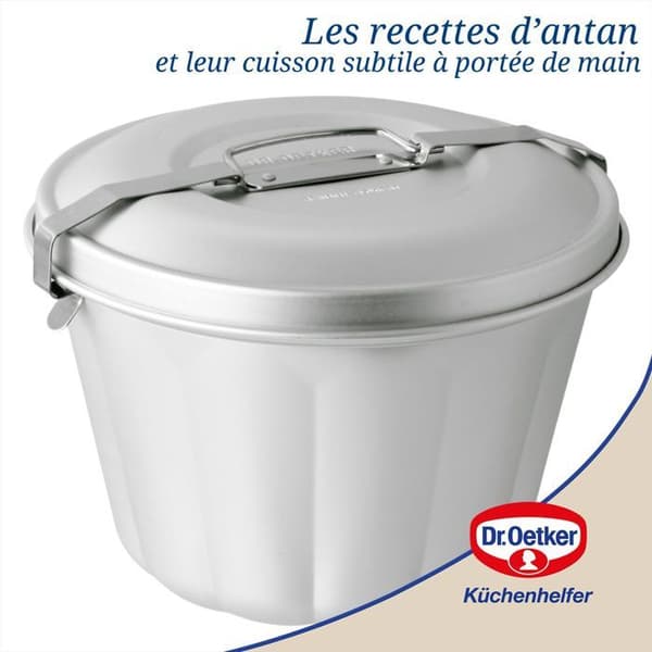 Bain Marie kokform - Dr. Oetker - 2531 - Råaluminium - 19 cm - 2,5 l