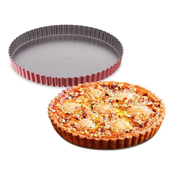 TEFAL Delibake tårtpanna 28 cm, non-stick beläggning, hög kvalitet, röd J1641514