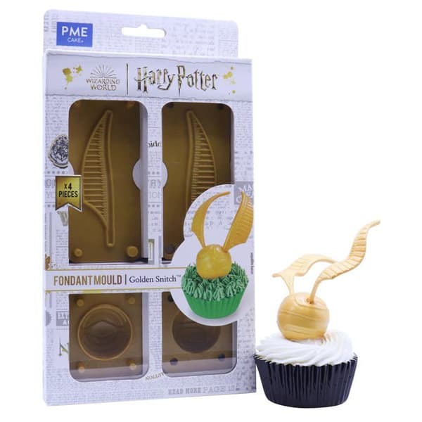 Pme - HPG612 - Harry Potter Form för Sockerpasta, 4 delar, Quidditch Gyllene Snitch
