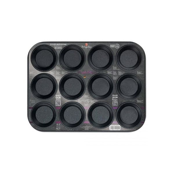 Muffinsform - BERLINGERHAUS - BH-6800 - 12 delar - Kolstål - Metallisk lila