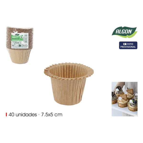 Ugnsform Algon 4,5 x 5 cm (40 Delar) (24 antal)