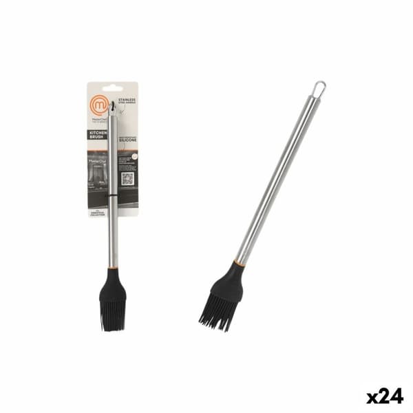 Kökspensel MasterChef Silikon Rostfritt stål 31 cm (24 antal)