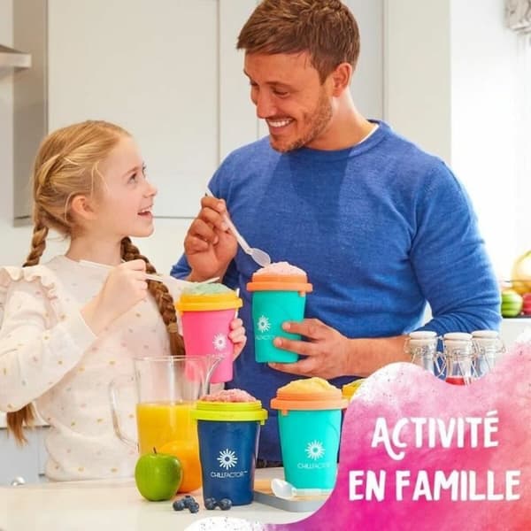 Kopp for Å Lage Iskrem og Slush med Oppskrifter Bandai Chillfactor Granita Mug Rose Plast