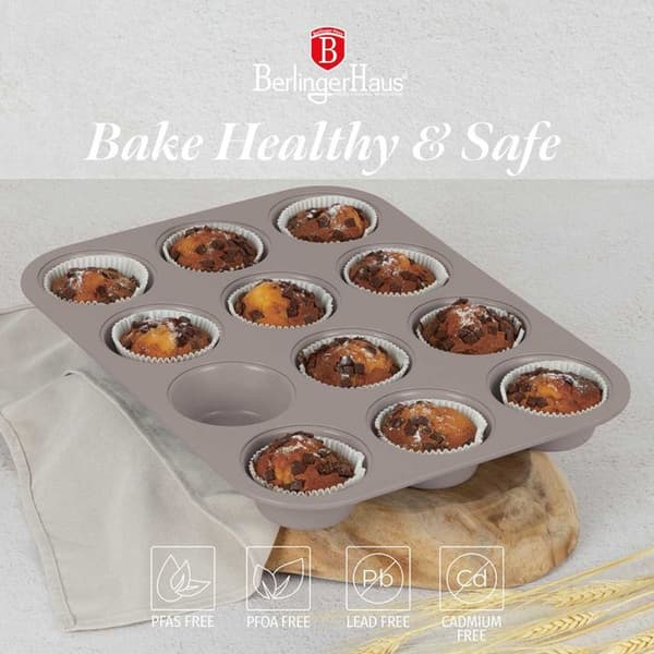 FORMA TYTANOWA FÖR 12 MUFFINS BERLINGER HAUS BH-7947 TAUPE