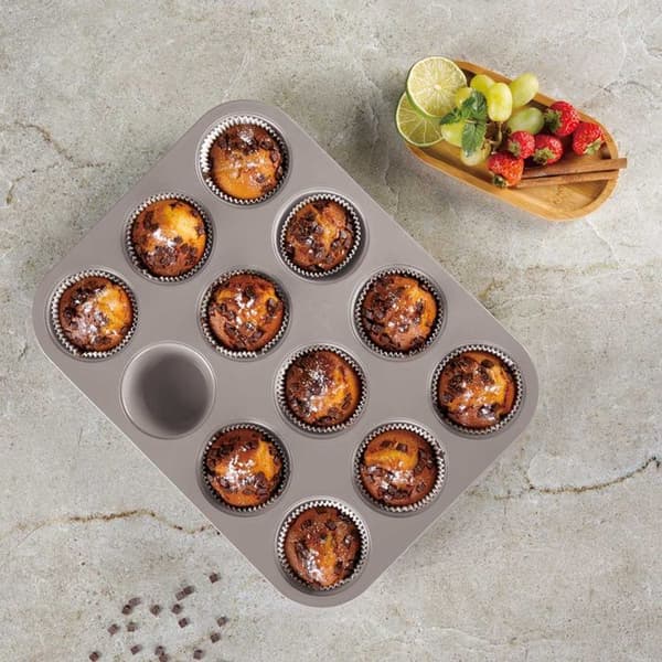 FORMA TYTANOWA FÖR 12 MUFFINS BERLINGER HAUS BH-7947 TAUPE