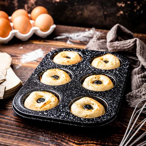 Bakform - KLAUSBERG - KB-7840 - Granit - 6 munkar - Non-stick