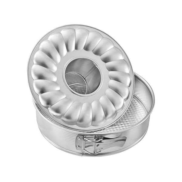 Springform och savarinform - Zenker - 26 cm - Tennpläterat stål - Platt och savarinbas - Lätt att släppa