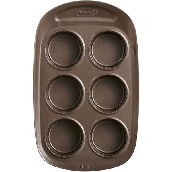 Muffinsform - PYREX - 1452001 - Rund - Kolfiber - Non-stick - 6 hål