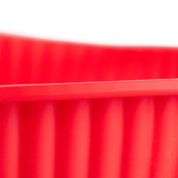 Relaxdays Rund silikonbakform 25 cm med non-stick beläggning, värmebeständig pro paj quiche, röd