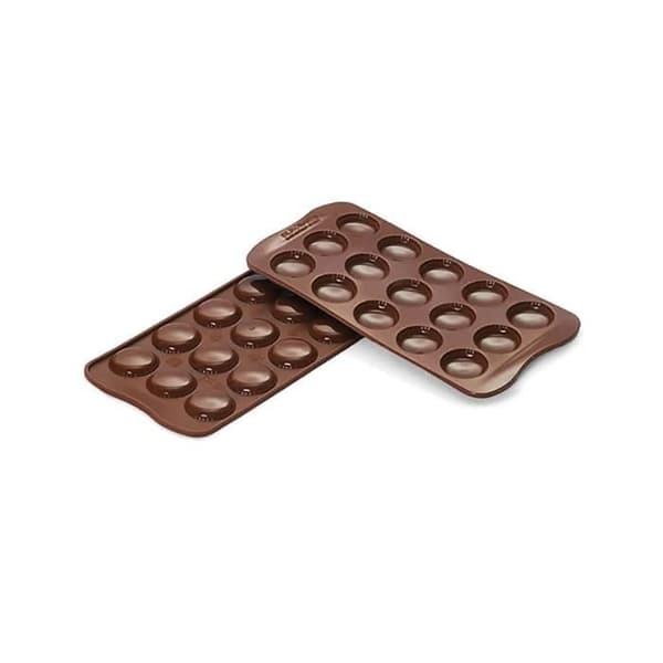 Silikonform - Silikomart - SCG21 - Choco Macaron - Flexibel - Non-stick - 12 skal