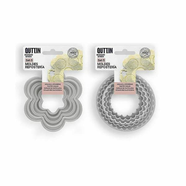 Bageform til bagværk Quttin 9,5 x 9,5 x 3,5 cm 5 Dele (36 Enheder)