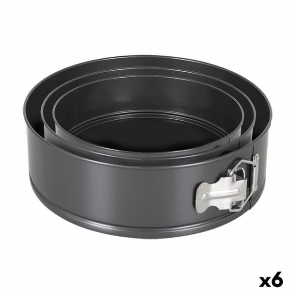 Irtopohjavuoka Quttin Musta 24 x 7+28 x 6,8 cm 3 Kappaletta (6 osaa)