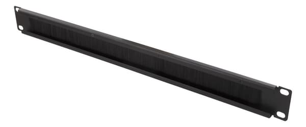 19" cable management with brush, metal/nylon, 1U, black