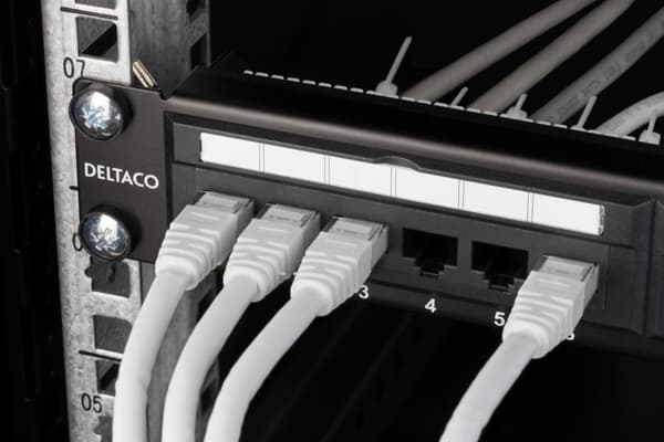 UTP patch panel 24xRJ45 Cat6 krone terminal 1U 19" black