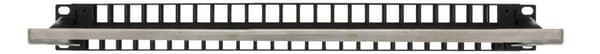 19" Keystone patch panel, 48 ports, 1U, metal, black