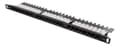 Miniatyrbilde 1 av 5: UTP patch panel 24xRJ45 Cat6 0.5U 19" cable support black