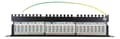 Miniatyrbillede 3 af 5: STP patch panel, 24xRJ45, Cat6a, 1U, 19", metal, black