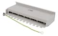 Miniatyrbillede 3 af 5: Patch Panel, 12xRJ45, Cat6a, wall-mountable, metal, grey