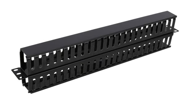 19" cable management, metal/plastic, double sided finger