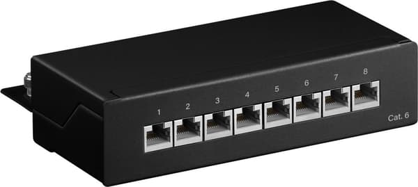CAT 6 Mini/Desktop Patch Panel, 8 Ports