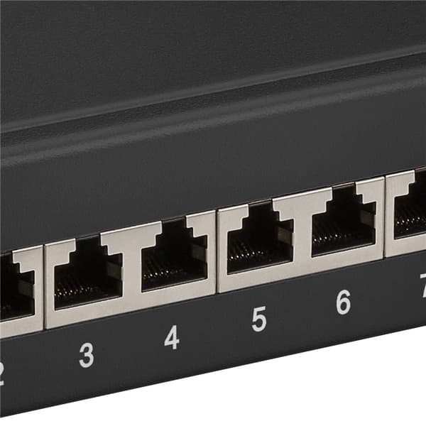 CAT 6 10 tommer (25,4 cm) patch-panel, 12 porte