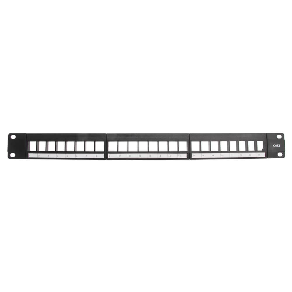 TRIAX Patch Panel 19" 1U Keystone CAT6 UTP 24 Portar