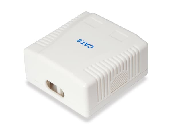 equip Pro - Installationsboks netværksinterface - RJ-45 X 2 - hvid, RAL 9010 (235214)
