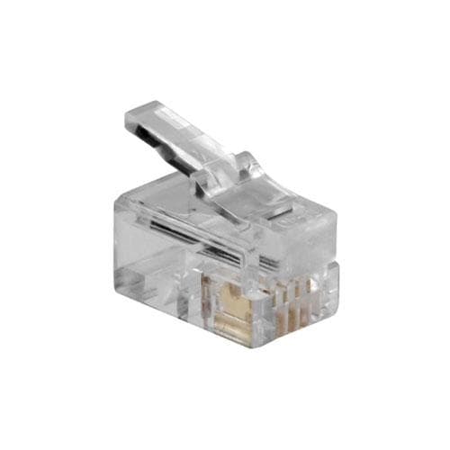 ACT RJ10 (4P/4C) modulært stik til fladkabel. Stik: RJ-10 (4P/4C) Rj10 stik 4p4c modulært kabel (TD102)