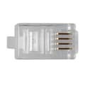 Miniatyrbillede 2 af 6: ACT RJ10 (4P/4C) modulært stik til fladkabel. Stik: RJ-10 (4P/4C) Rj10 stik 4p4c modulært kabel (TD102)