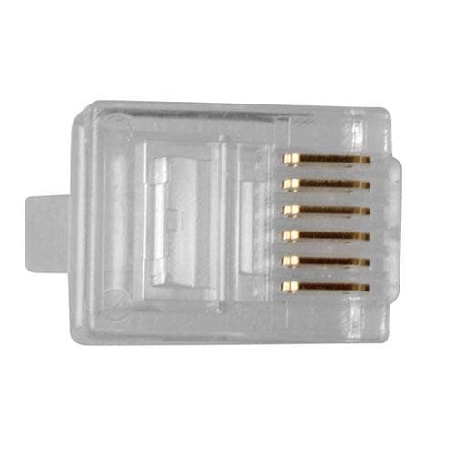 ACT RJ12 (6P/6C) modulært stik til fladkabel. Stik: RJ-12 (6P/6C) Rj12 stik 6p6c modulært kabel (TD106)