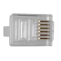 Miniatyrbillede 2 af 6: ACT RJ12 (6P/6C) modulært stik til fladkabel. Stik: RJ-12 (6P/6C) Rj12 stik 6p6c modulært kabel (TD106)