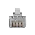 Miniatyrbillede 5 af 6: Intronics skærmet CAT6 RJ-45 stik til kabel med fleksible og solide kerner i pose 25 stk.